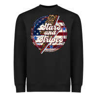 Black Western Stars and Stripes Heavyweight Sweatshirt - LillyAllenDesigns