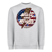 Heather Grey Western Stars and Stripes Heavyweight Sweatshirt - LillyAllenDesigns