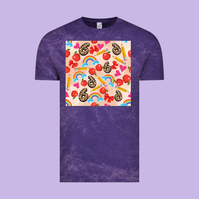 Back To School Seamless Pattern 6 (3600x3600) Vintage Tee Designed By Adodesignshop