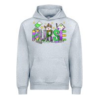 Heather Grey mardi gras nurse Urban Hoodie - OliviaCreatesArt