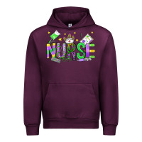 Mauve Wine mardi gras nurse Urban Hoodie - OliviaCreatesArt