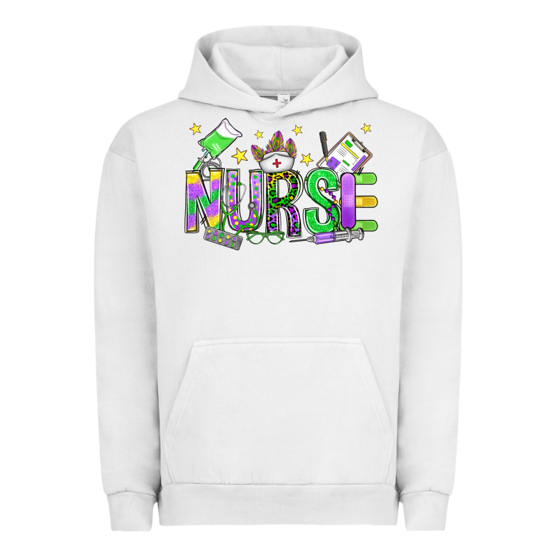 Mardi Gras Nurse Urban Hoodie by OliviaCreatesArt | Teevron