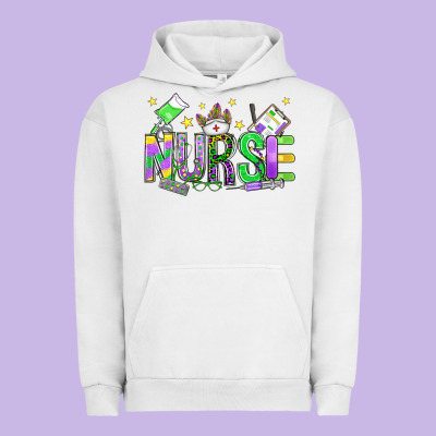 Mardi Gras Nurse Urban Hoodie Designed By Oliviacreatesart