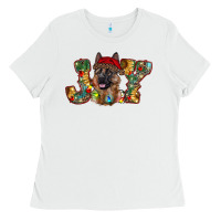White german shepherd christmas joy Ladies Tee - RanaPortraitStore