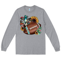 Heather Grey football cactus sunflower Long Sleeve Tee - JahusDesignShop