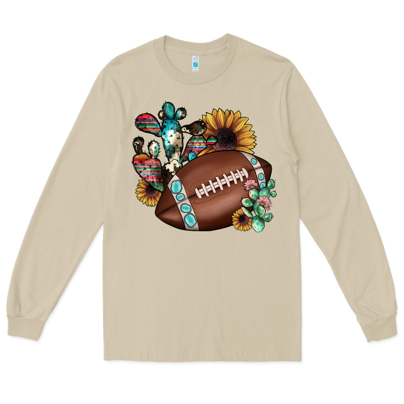 Football Cactus Sunflower Long Sleeve Tee by JahusDesignShop | Teevron