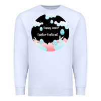 White Happy Easter Premium Sweatshirt - Bettercallsaul