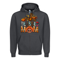 Smoke Western Blessed Mom With Cross Zipper Hoodie - BundleAndBundleShop