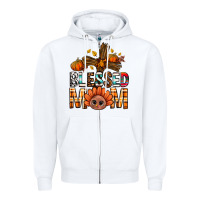 Western Blessed Mom With Cross Zipper Hoodie | Teevron