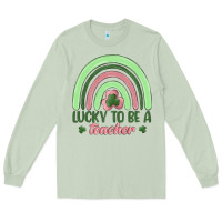 Matcha lucky to be a teacher Long Sleeve Tee - MaliasSmallBusiness