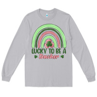 Moon Dust lucky to be a teacher Long Sleeve Tee - MaliasSmallBusiness