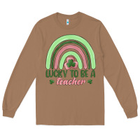 Toasted Coconut lucky to be a teacher Long Sleeve Tee - MaliasSmallBusiness
