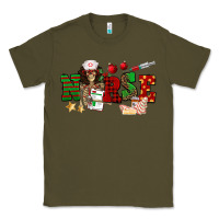 Army Green Christmas Nurse Classic Tee - NancyCooperArtShop