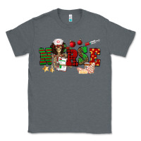 Charcoal Heather Christmas Nurse Classic Tee - NancyCooperArtShop