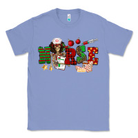 Colony Blue Christmas Nurse Classic Tee - NancyCooperArtShop