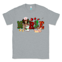 Heather Grey Christmas Nurse Classic Tee - NancyCooperArtShop