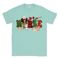 Seafoam Christmas Nurse Classic Tee - NancyCooperArtShop