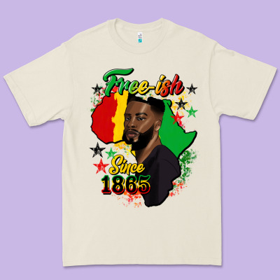 Free Ish Since 1865 Black Man Premium Tee Designed By Hra Design Shop