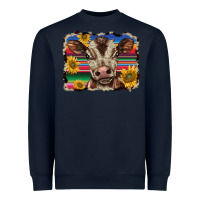Navy western background baby calf Heavyweight Sweatshirt - BarkalooDesign
