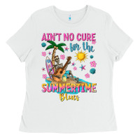 White aint no cure for the summer time blues Ladies Tee - texasbilliewilder
