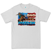 Dove Grey Long live freedom 4th of july Premium Tee - Neo Western