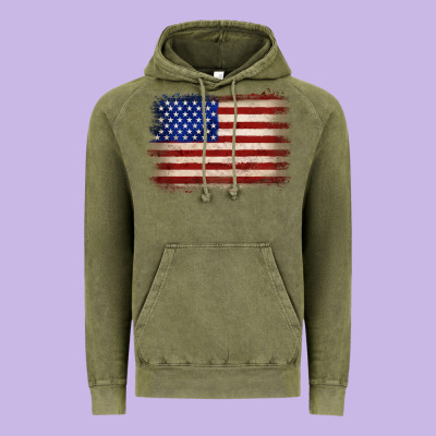American Flag Vintage Hoodie Designed By Jahusdesignshop