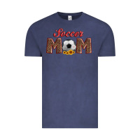 Vintage Denim soccer mom with ball and sunflower Vintage Tee - Artiststas
