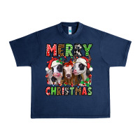 Navy merry christmas heifers Urban Heavy Tee - Jasminsmagicworld