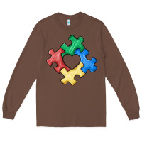 Chestnut autism puzzle Long Sleeve Tee - MaliasSmallBusiness
