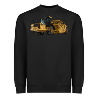 Black Wheel Tractor Scraper Heavyweight Sweatshirt - LillyAllenDesigns