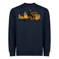 Navy Wheel Tractor Scraper Heavyweight Sweatshirt - LillyAllenDesigns