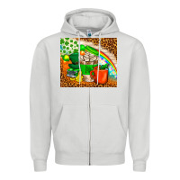 Dove Grey Coffee Cups St Patricks Day Tumbler Zipper Hoodie - BundleAndBundleShop