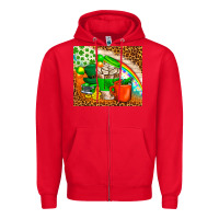 Red Coffee Cups St Patricks Day Tumbler Zipper Hoodie - BundleAndBundleShop