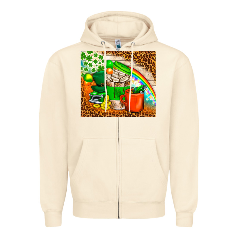 Coffee Cups St Patricks Day Tumbler Zipper Hoodie by BundleAndBundleShop | Teevron