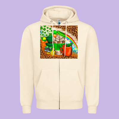 Coffee Cups St Patricks Day Tumbler Zipper Hoodie Designed By Bundleandbundleshop