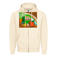 Sandshell Coffee Cups St Patricks Day Tumbler Zipper Hoodie - BundleAndBundleShop