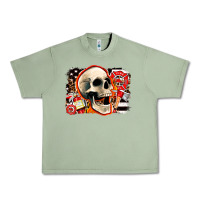 Oil Green firefighter skull Urban Heavy Tee - AdoDesignShop
