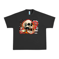 Pigment Black firefighter skull Urban Heavy Tee - AdoDesignShop