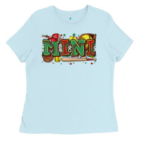 Baby Blue mini softball Ladies Tee - Zillion Design Studio