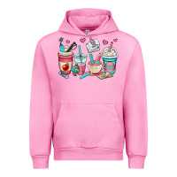 Fuchsia Pink teacher coffee cups Urban Hoodie - OliviaCreatesArt