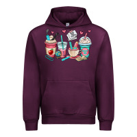 Mauve Wine teacher coffee cups Urban Hoodie - OliviaCreatesArt