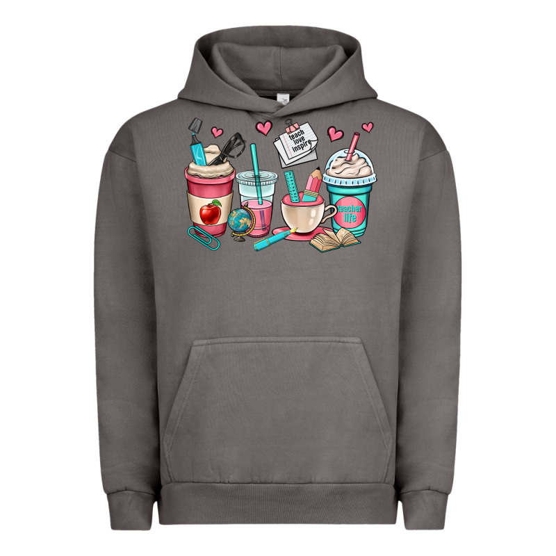 Teacher Coffee Cups Urban Hoodie by OliviaCreatesArt | Teevron