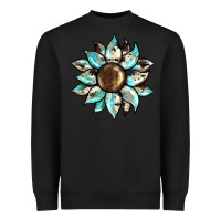 Black sunflower Heavyweight Sweatshirt - BarkalooDesign
