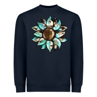 Navy sunflower Heavyweight Sweatshirt - BarkalooDesign
