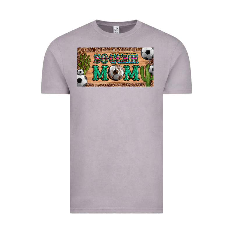Soccer Mom With Ball And Cactus And Serape Licanse Plate Vintage Tee by Artiststas | Teevron