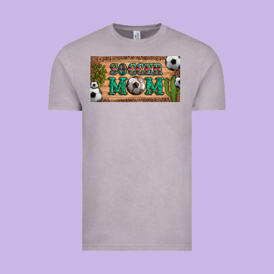 Soccer Mom With Ball And Cactus And Serape Licanse Plate Vintage Tee Designed By Artiststas