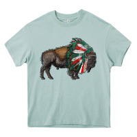 Arona mexican bison with indian headdress Heavy Core Tee - RanaPortraitStore