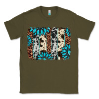 Army Green gemstone leopard cowhide brushstroke Classic Tee - AdoDesignShop