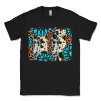 Black gemstone leopard cowhide brushstroke Classic Tee - AdoDesignShop