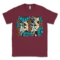 Burgundy gemstone leopard cowhide brushstroke Classic Tee - AdoDesignShop